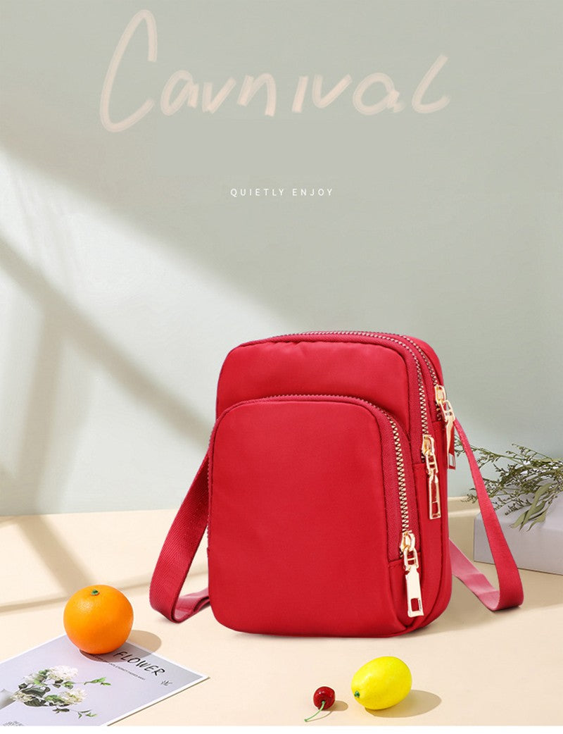 MultiLayer Waterproof Women Shoulder Bag Multifunctional Wallet Crossbody Bag Outdoor Sports Lightweight Phone Purse With Zipper