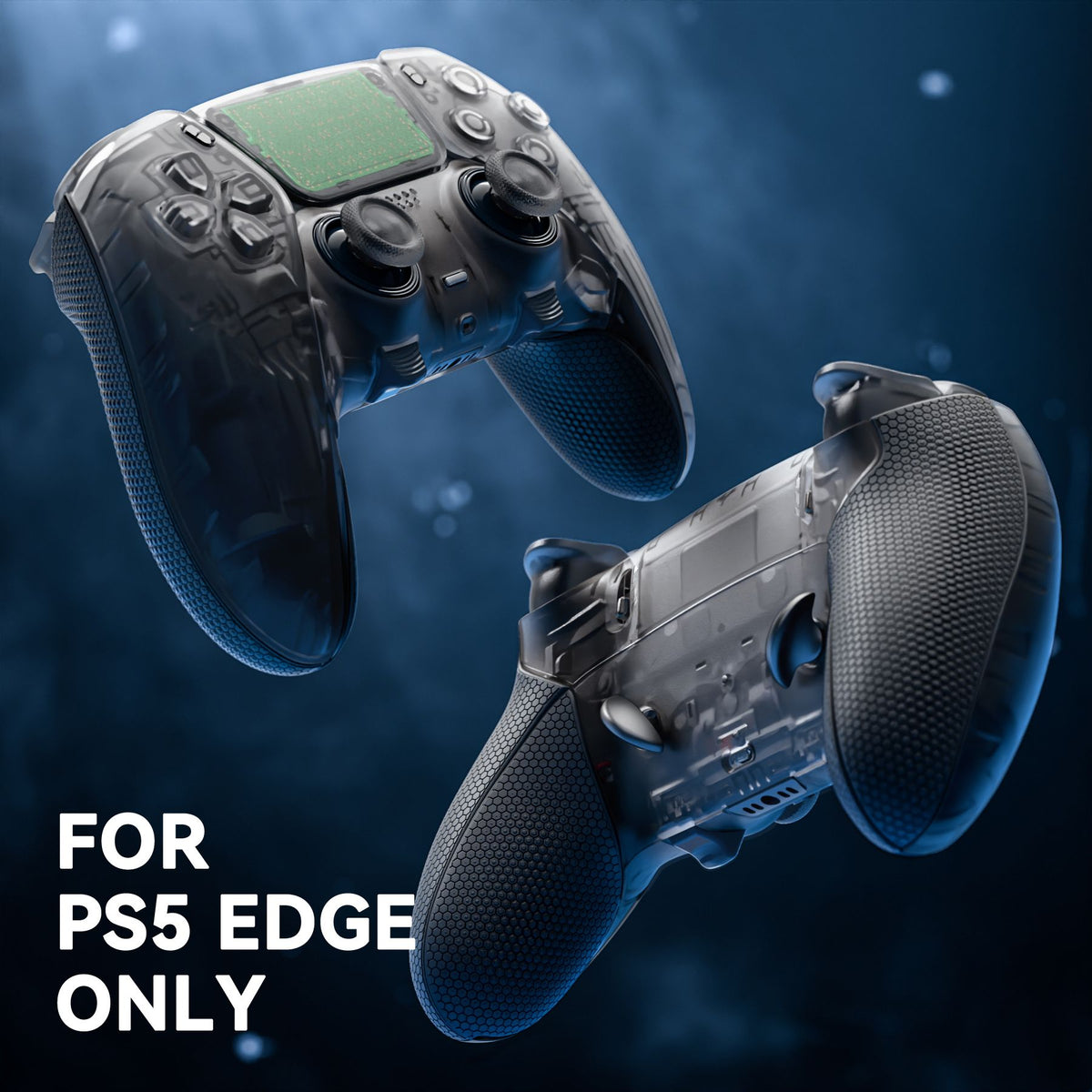 eXtremeRate Beyond-ARC Full Set Shell & Buttons for ps5 Edge Controller, Rubberized Grip Back Plate, Faceplate, Clip Shell