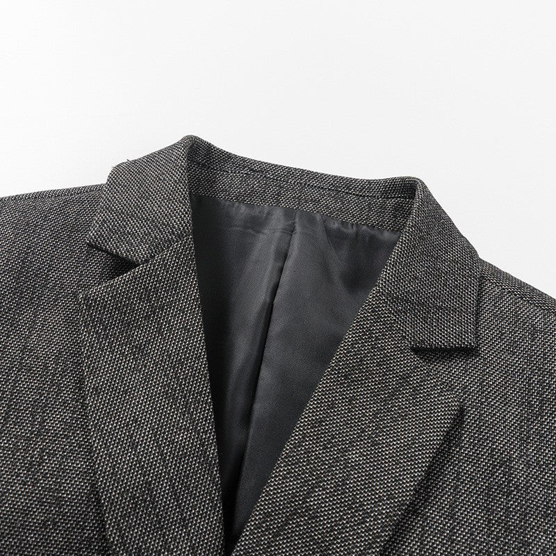 New autumn men business casual suits for middle-aged professionals Slim-fit single suit for men Father's style jacket and shirt