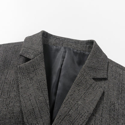 New autumn men business casual suits for middle-aged professionals Slim-fit single suit for men Father's style jacket and shirt