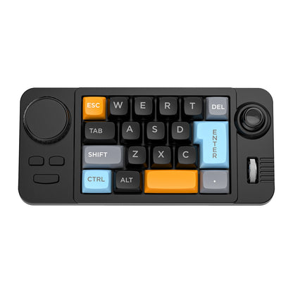 Teclado Mecânico com Fio Hot-Swap com Scroll de Volume Joystick Teclado Numérico de 19 Teclas Programáveis para Computador Portátil Joystick com Macro Definida
