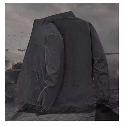 Spring and fall new men's thin jacket, outdoor sports loose Korean casual sports jacket coat.