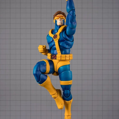 Bandai SHF Cyclops Laser Eye Boneco de Ação X-Men Marvel Vs Capcom Brinquedo Colecionável com Peças Intercambiáveis Efeitos de Explosão Óptica