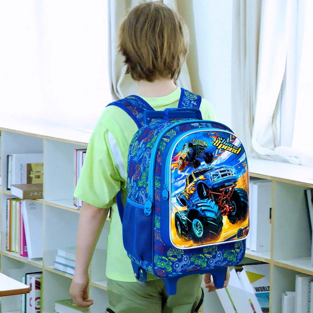 Kids Suitcase for Boys, Car Rolling Luggage with Wheels?Travel Carry on for Children Toddler Elementary