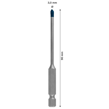 BOSCH EXPERT HEX-9 Broca de cerâmica dura, vida útil 10 vezes mais longa, alta dureza do material, broca de pedra 2608900590 2608900588