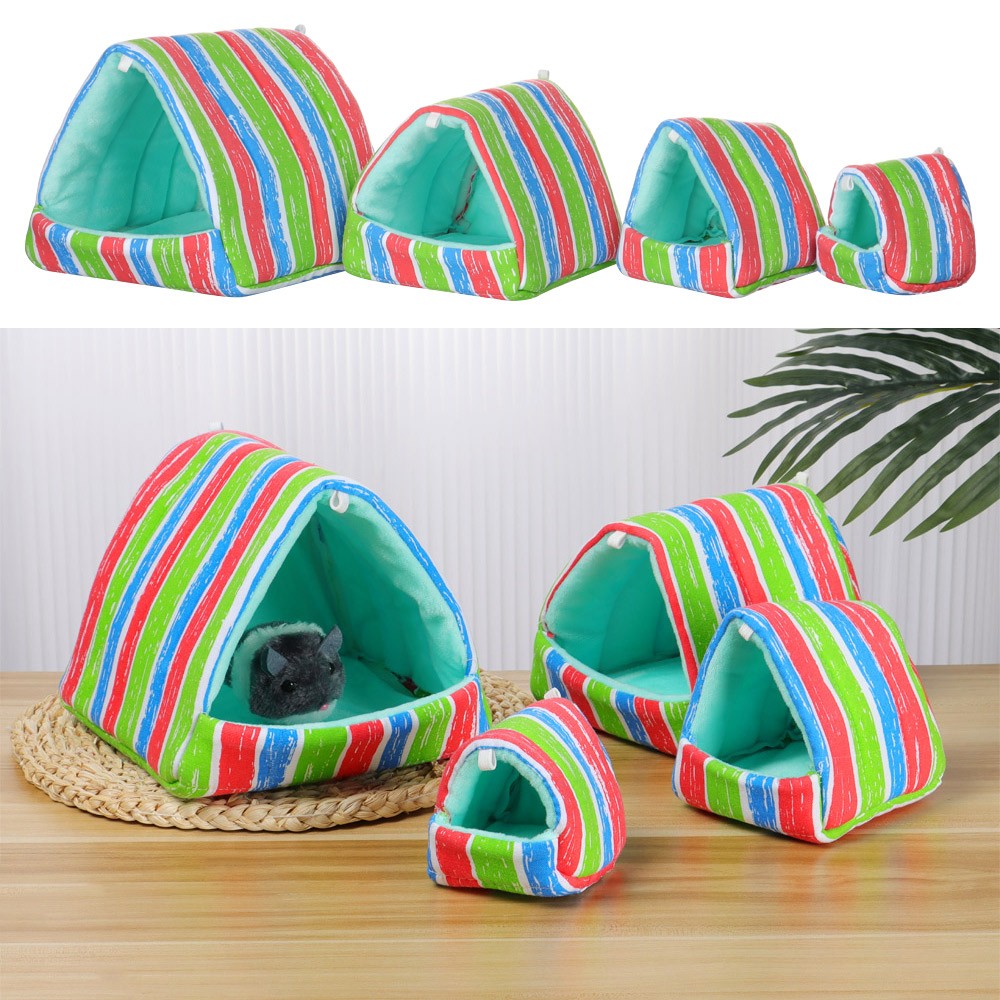 Inverno Bonito Desenho Animado Coelho Esquilo Mini Gaiola Ninho de Porquinho-da-Índia Pequenos Animais Ratos de Estimação Cama Casa de Hamster Quente Macia
