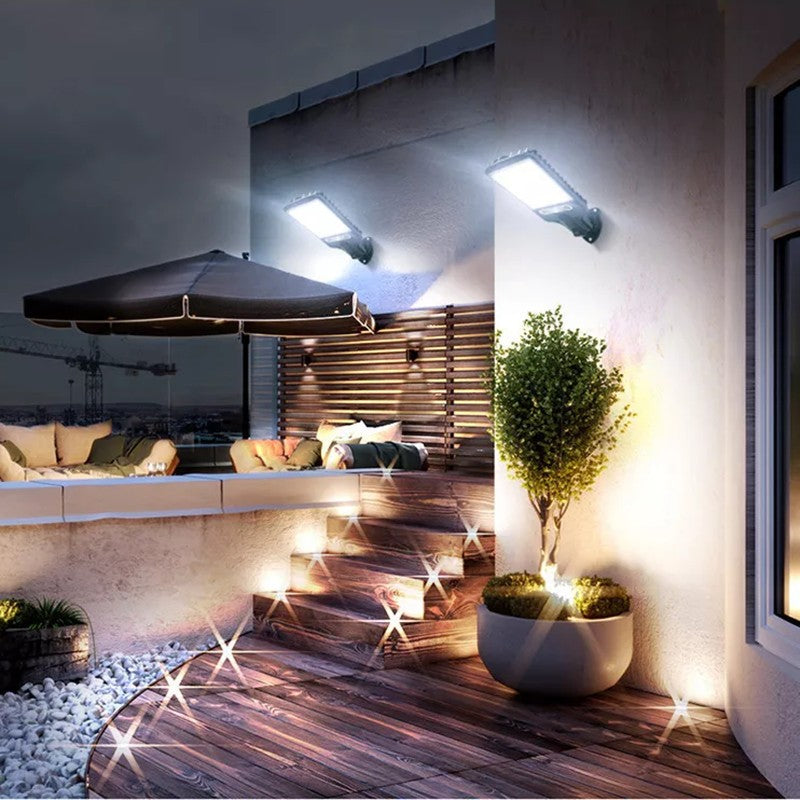 1-5 Pack Solar Street Lights Outdoor Waterproof Motion Sensor Wall LED with 3 Lighting Mode Solar Powered Lights for Garden