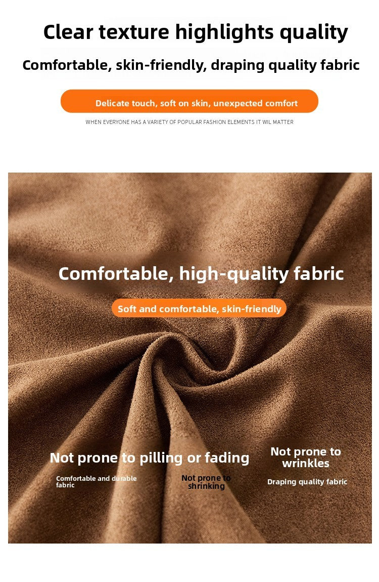 Caramel Suede Half-length Skirt Women's Autumn Winter New Irregular Belt Slim A- Line Midi Umbrella Skirt Comfortable Casual S .