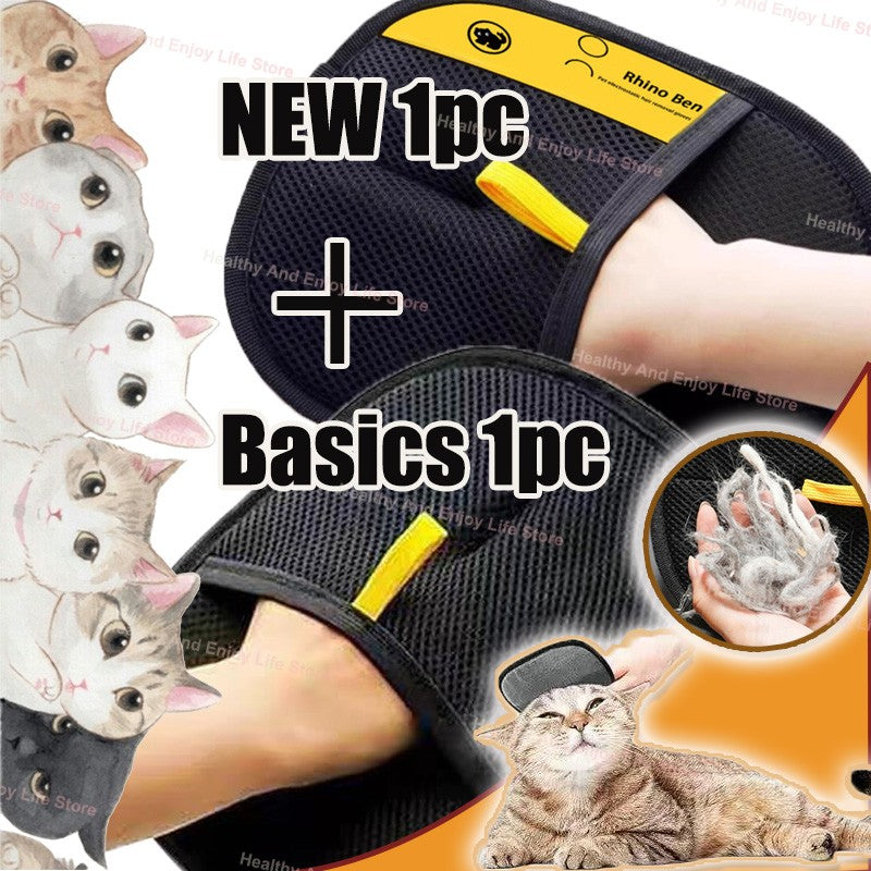 Luvas para Limpeza e Coleta de Pelos de Animais de Estimação Luvas de Beleza Multifuncionais de Dupla Face para Animais de Estimação Reduzem a Pressão de Ter um Animal de Estimação