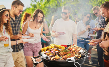 3Pcs Skewer Sticks Kabob Sticks for Grilling 14'' 3 Way Grill Skewers Metal Barbecue Skewers with Push Rod Sliders BBQ Accessory