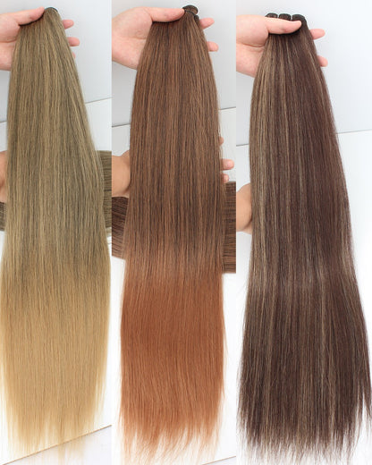 Cabelo Sintético Russo Liso de 65cm 200g, Extensões de Cabelo de Fibra com Bio Proteína Resistente ao Calor, Rabo de Cavalo para Cosplay