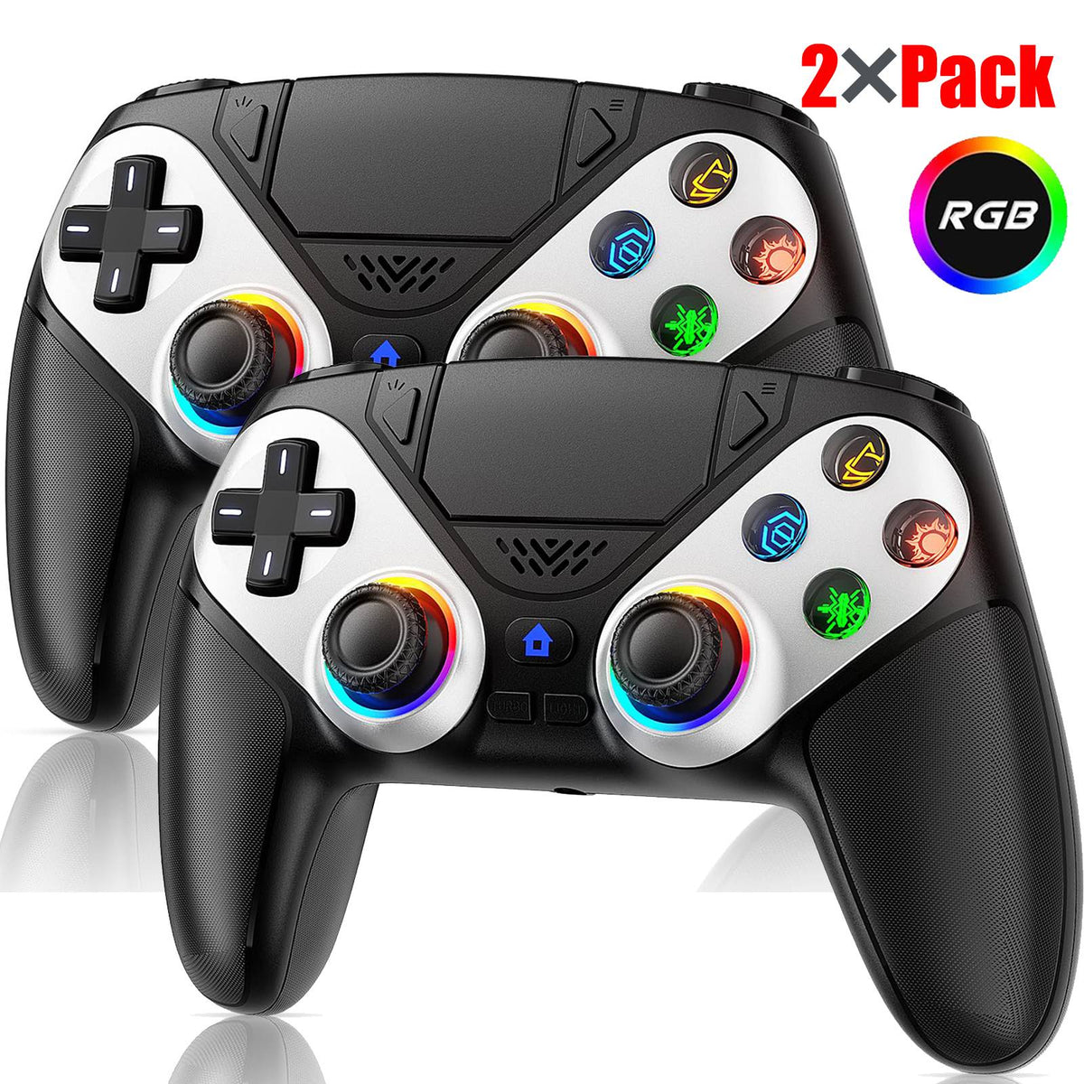RGB Light Controller For PlayStation 5/PS5 Pro/Slim/PC Wireless Gamepad Marco/Turbo NO Drift Hall Effect Gaming Control Joystick
