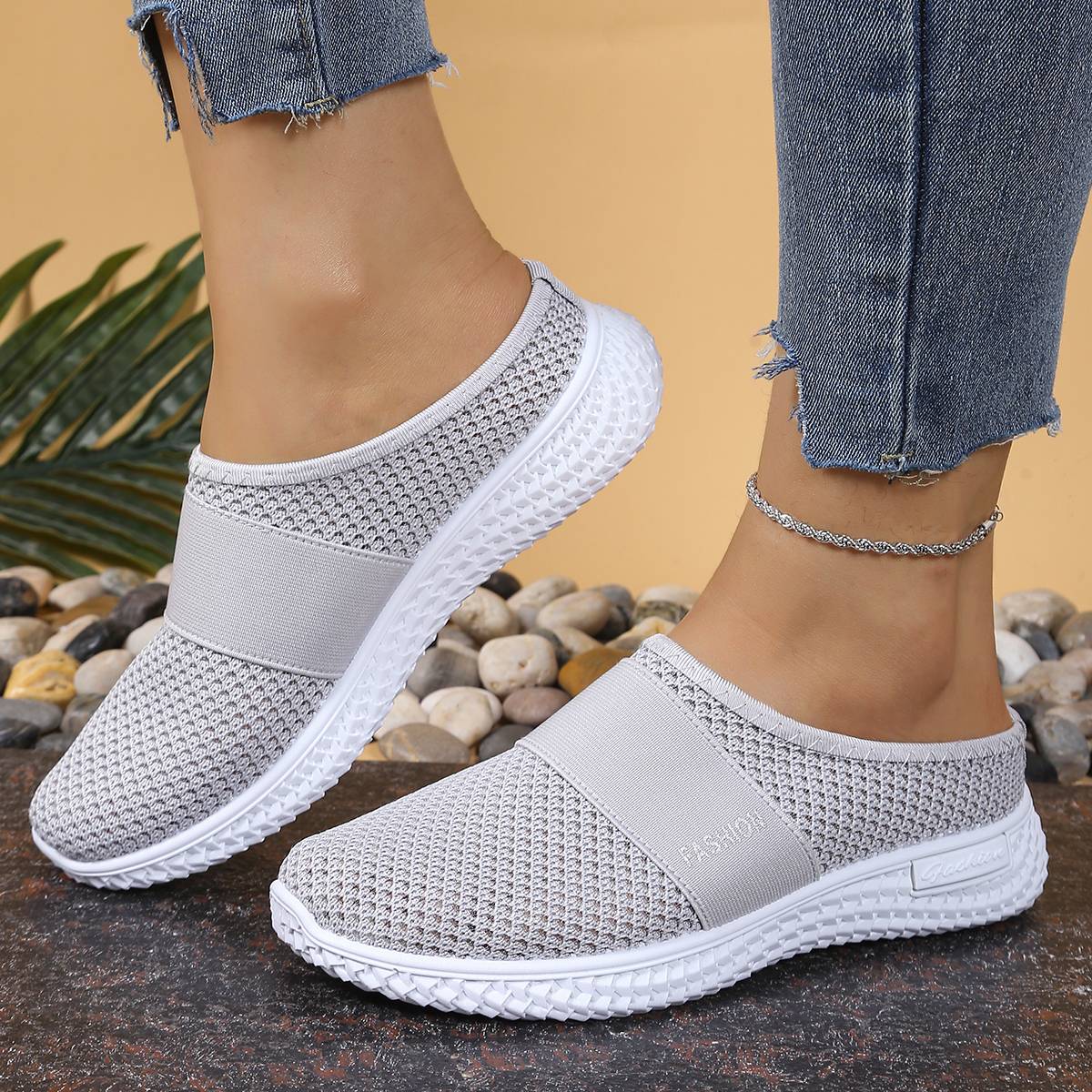 women's shoes Solid Color Mules,  women's summer shoes free shippiing shoes Slippers for women Comfortable and breathable