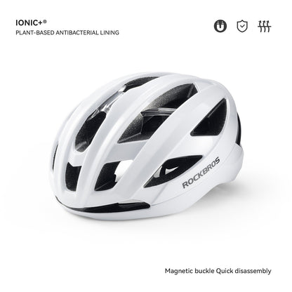 Capacete de Ciclismo ROCKBROS Leve Respirável Antibacteriano Integrado Ajustável com Fivela Magnética Capacete de Segurança