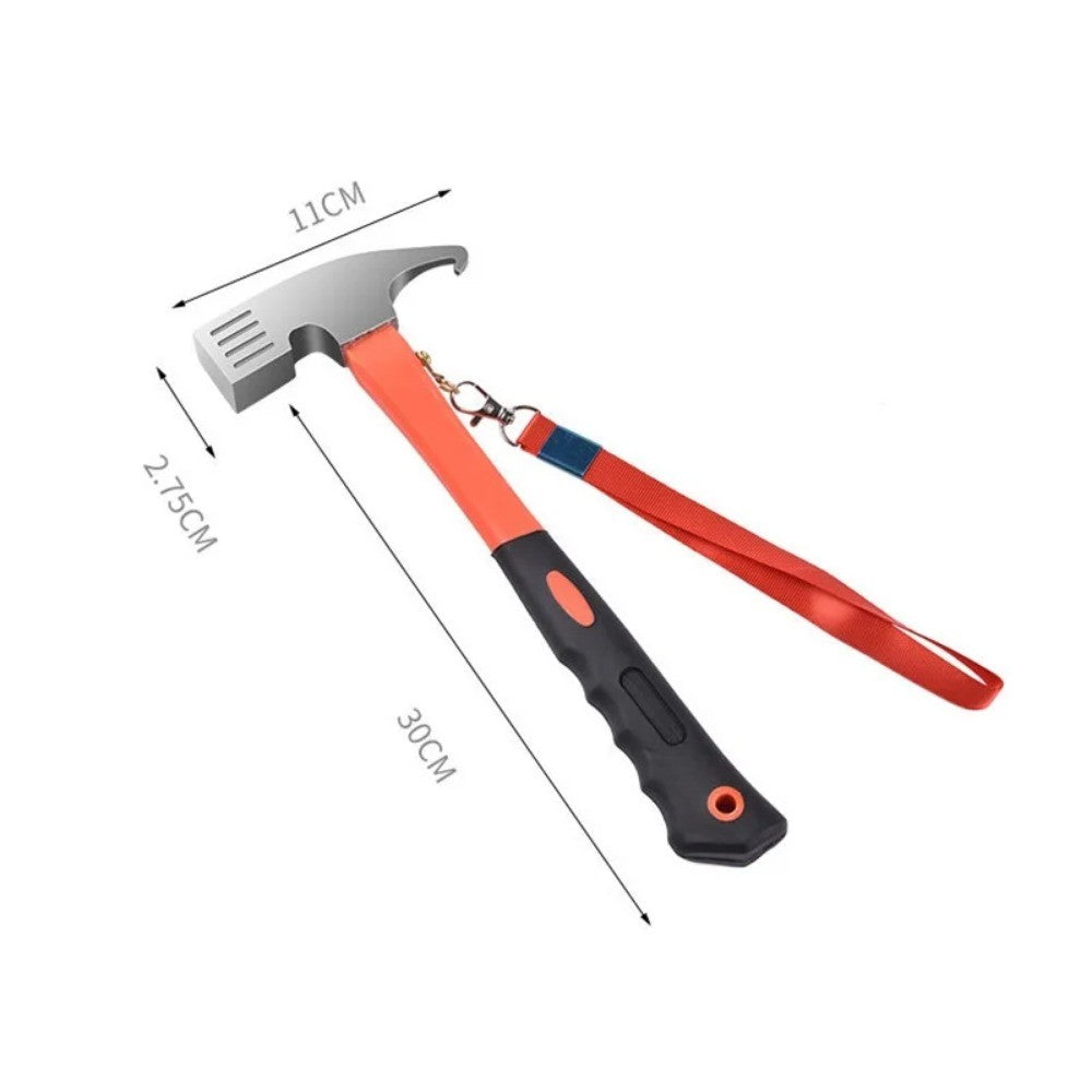 Martelo de Tenda em Aço Carbono, Martelo de Tenda de Acampamento, Martelo de Tenda em Aço Carbono, Extrator de Pregos Doméstico em Aço Carbono, Extrator de Pregos em Aço Carbono