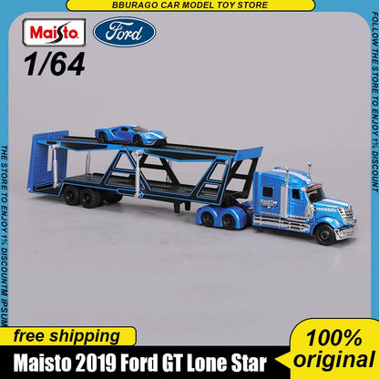 New In Stock Maisto 1:64 International Lonestar 2019 Ford Gt Heavy Transport Vehicle Alloy Miniature Diecast Model Car Toys Gift