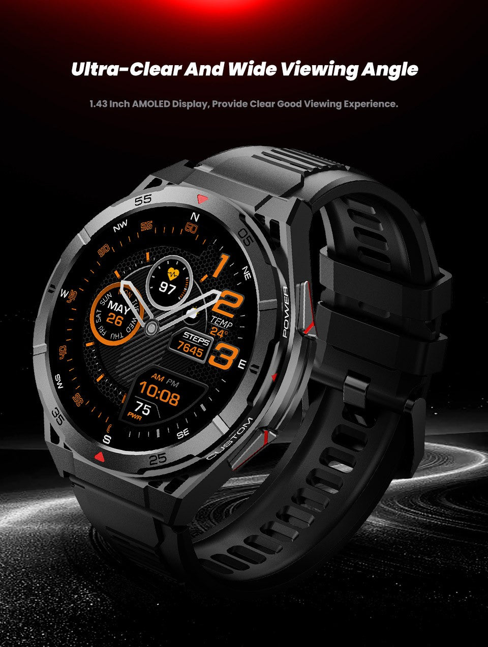 2025 AGPS New Men Smart Watch DIgital Military Sport Electronic Bluetooth 10 ATM Waterproof Diving Original Bracelet