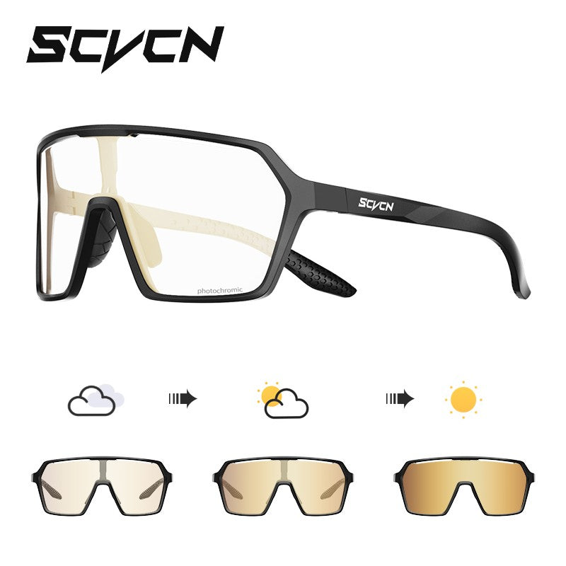 SCVCN Cycling Sunglasses Men Photochromic Glasses Fashion for Women Bike Mountain Road Bicycle Eyewear Cycle Goggles UV400 MTB