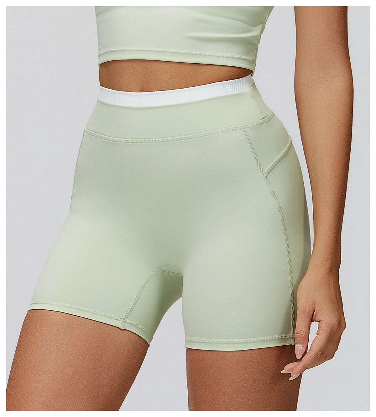 Women Elastic Feeling High Waist Yoga Shorts GymPush Up Running Fitness Legging Tummy Control Gym Outdoor Recreation Yoga Shorts