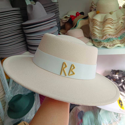 Fedora Chapéu de Copa Reta Chapéu de Outono/Inverno Chapéu RB Britânico Francês Chapéu de Copa Reta Chapéu Punk Jazz Chapéu de Aba Larga Gorras ??
