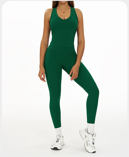 2 Pieces Women's Tracksuit Seamless Yoga Set Workout Outfit Sportswear Gym Clothing High Waist Leggings Fitness Bra Sports Suits