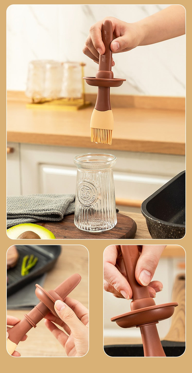 Silicone Oil Brush Temperature Resistant Oil Bottle Baking Pancake Barbecue Cooking Olive Oil BBQ Grilling Kitchen Gadget