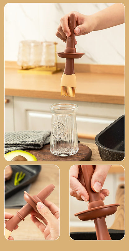 Silicone Oil Brush Temperature Resistant Oil Bottle Baking Pancake Barbecue Cooking Olive Oil BBQ Grilling Kitchen Gadget