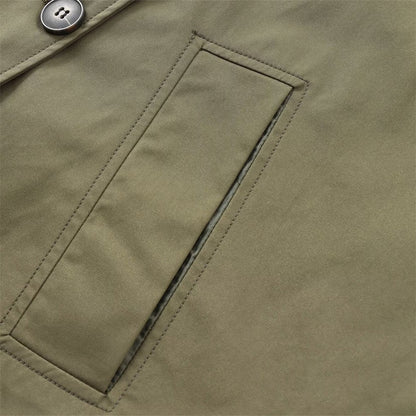 Autumn new European and American style hooded long sleeved lapel jacket single breasted trench coat short jacket