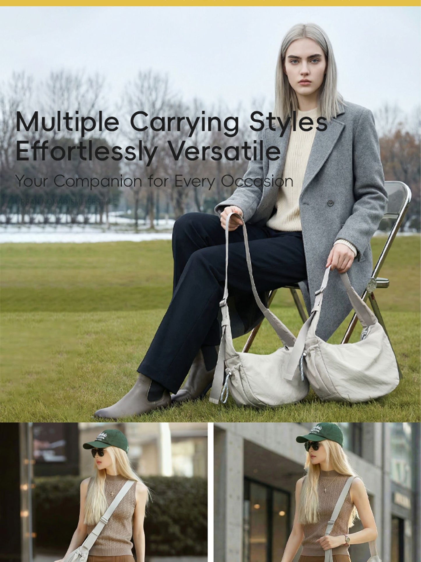 LEFF Fashion Women Crossbody Bag High Quality Nylon Commuting Bags Waterproof Outdoor Travel Shoulder Bag New Causal Female Bags