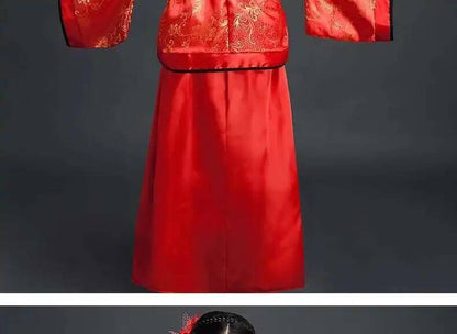 Hanfu Chinese Costume Girls Children Kimono Traditional Vintage Ethnic Fan Students Dance Halloween Japanese Yukata Kimono Style
