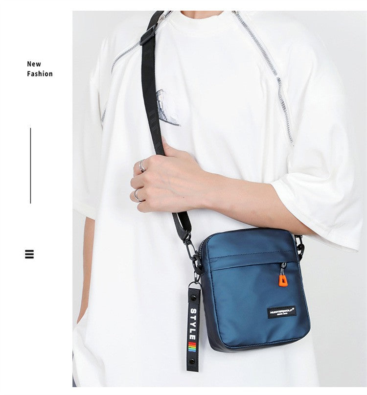 Simple Mini Men Crossbody Bag For Phone Side Bag Casual Waterproof PU Leather Shoulder Bag Business Small Messenger Sling Bags