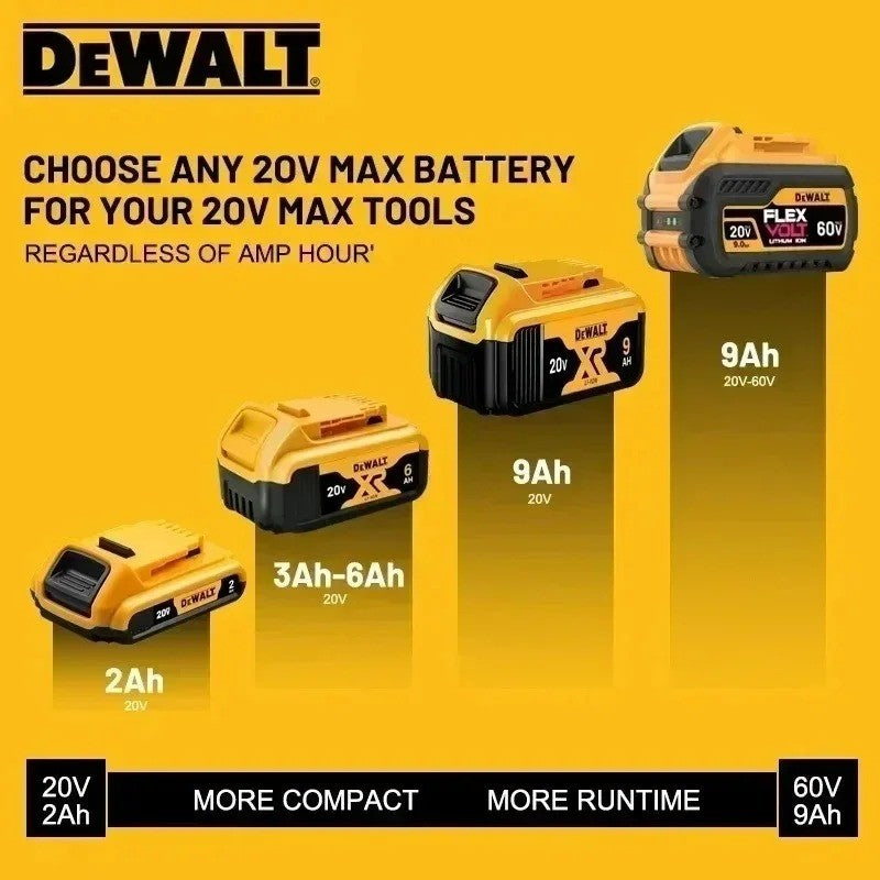 ??DCB609 Bateria Original Dewalt 20V/60V 9.0Ah 18650 Li-Ion para Ferramentas Elétricas DCB205 DCB206 Carregador de Bateria para Ferramentas sem Fio