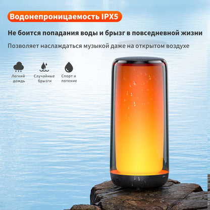 Caixa de Som Bluetooth QERE com Áudio Hi-Res 10W, Alto-falante Portátil HiFi sem fio à prova d'água IPX5, Múltiplos modos de conexão para uso externo,
