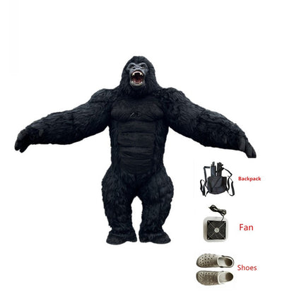 Cartoon Doll Costume 2.6-meter Inflatable Gorilla Mascot Costume Cartoon Doll King Kong Plush Party Advertisement and Role Playi