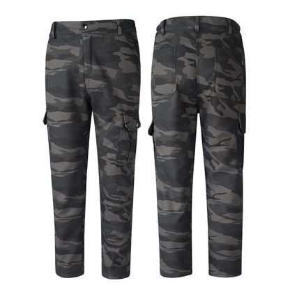 Calças Masculinas de Pena de Inverno, Grossas, de Lã, Perna Reta, Estilo Puffer, Cargo, Quentes, à Prova de Vento, para Escalada e Esqui ao Ar Livre
