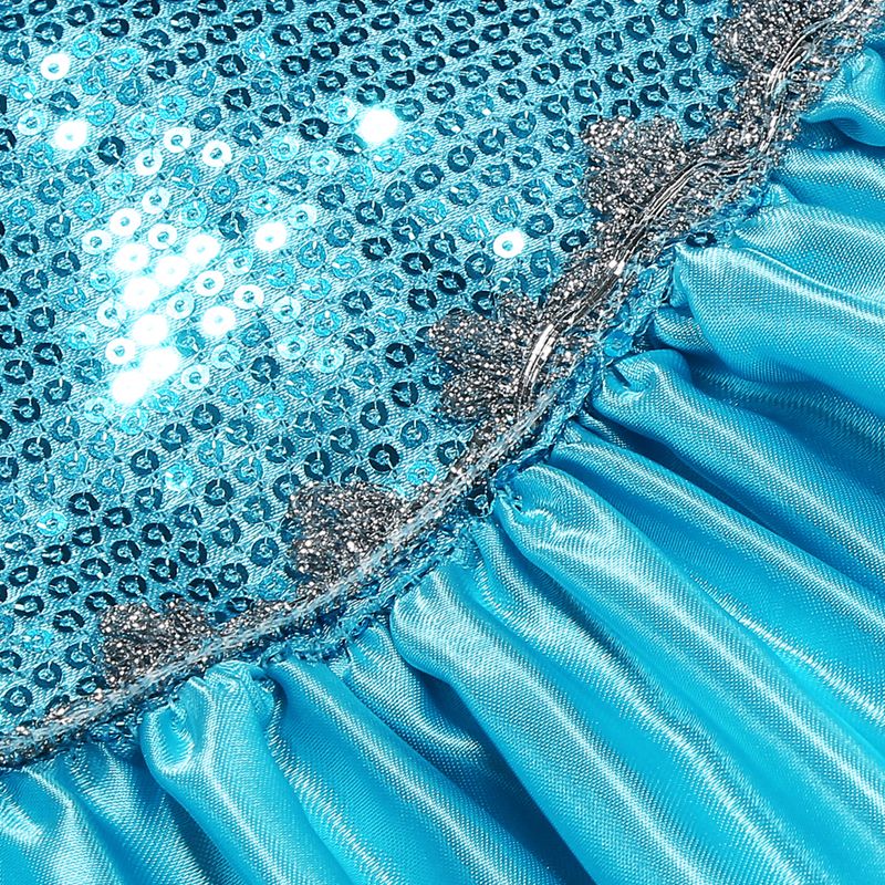 Disney Girls Elsa Princess Dress for Long Sleeve Kids Birthday Cosplay Frozen Costume Fancy 2025 Carnival Dress Up Party Costume