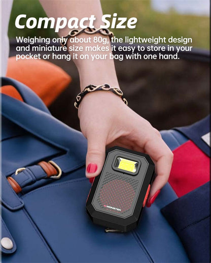 Monster X901 TWS Stereo Bluetooth Speaker Wearable Magnetic Clip-on Portable Bluetooth Sound Box IPX67 Waterproof Subwoofer