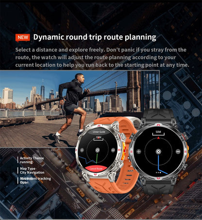 New T-Rex 3 Smart Watch Men GPS Positioning Military 5ATM Waterproof Watch 650mAh Battery Compass Altimeter GPT Assistant Watch
