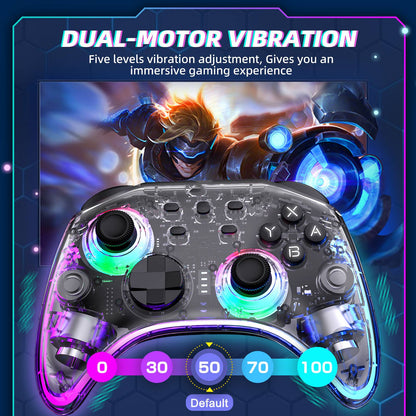 DATA FROG Transparent LED Wireless Controller For Switch Switch Lite Switch OLED Gamepad