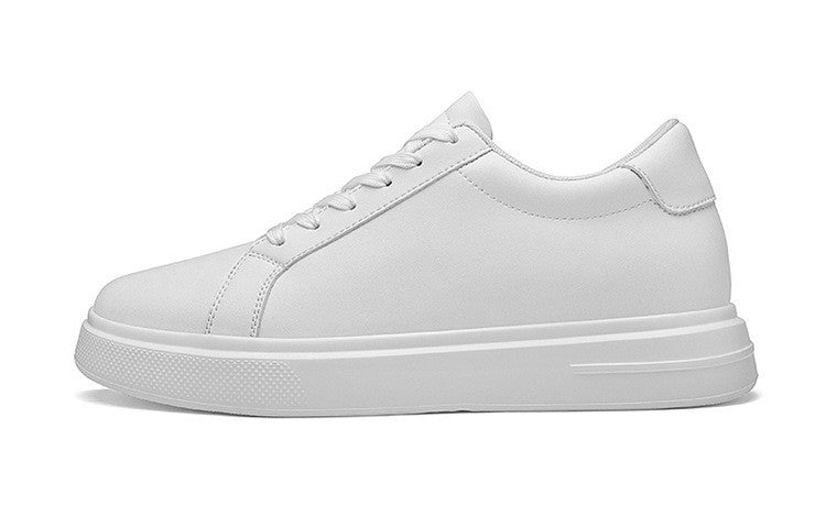 Heightening Casual Shoes Fashion PU Leather Elevator Shoes for Men 6cm 8cm 10cm Invisible Height Increase White Sneakers Cortex