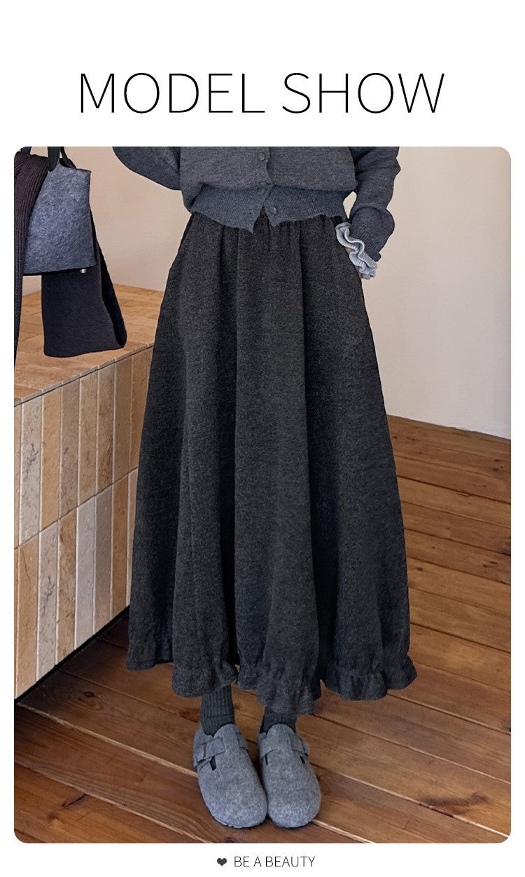 LOUISYAO Sweet Vintage Bouquet Skirt 2025 Winter Skirts Ofice Lady Fashion Premium  Senior Exquisite Long Women's A-Line Skirt