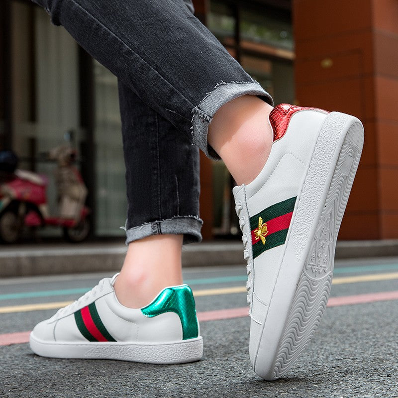 Tênis Masculino Casual de Couro Confortável para Caminhada Esportivo de Alta Qualidade Design de Luxo Original Skate