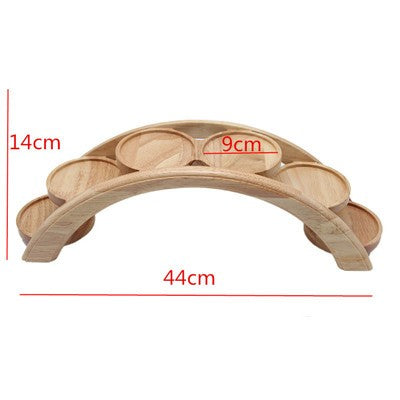 Hotpot arch bridge plate sushi bridge boat tableware Dessert wooden dim sum plate sushi tray japanese kitchen bento  sushi plate