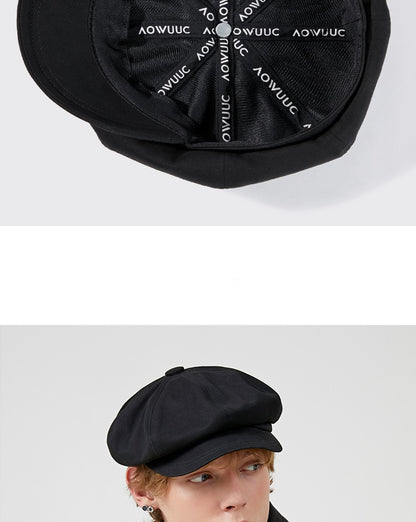 Beret Men's Fashion Spring and Summer Versatile Newsboy Cap Painter's Cap British Vintage Hat Octagonal Cap for Men and Women