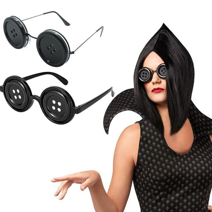 Button Eyes Glasses Eyewear Halloween Glasses Cosplay for Halloween Costume Accessory Party Favor Eyewear