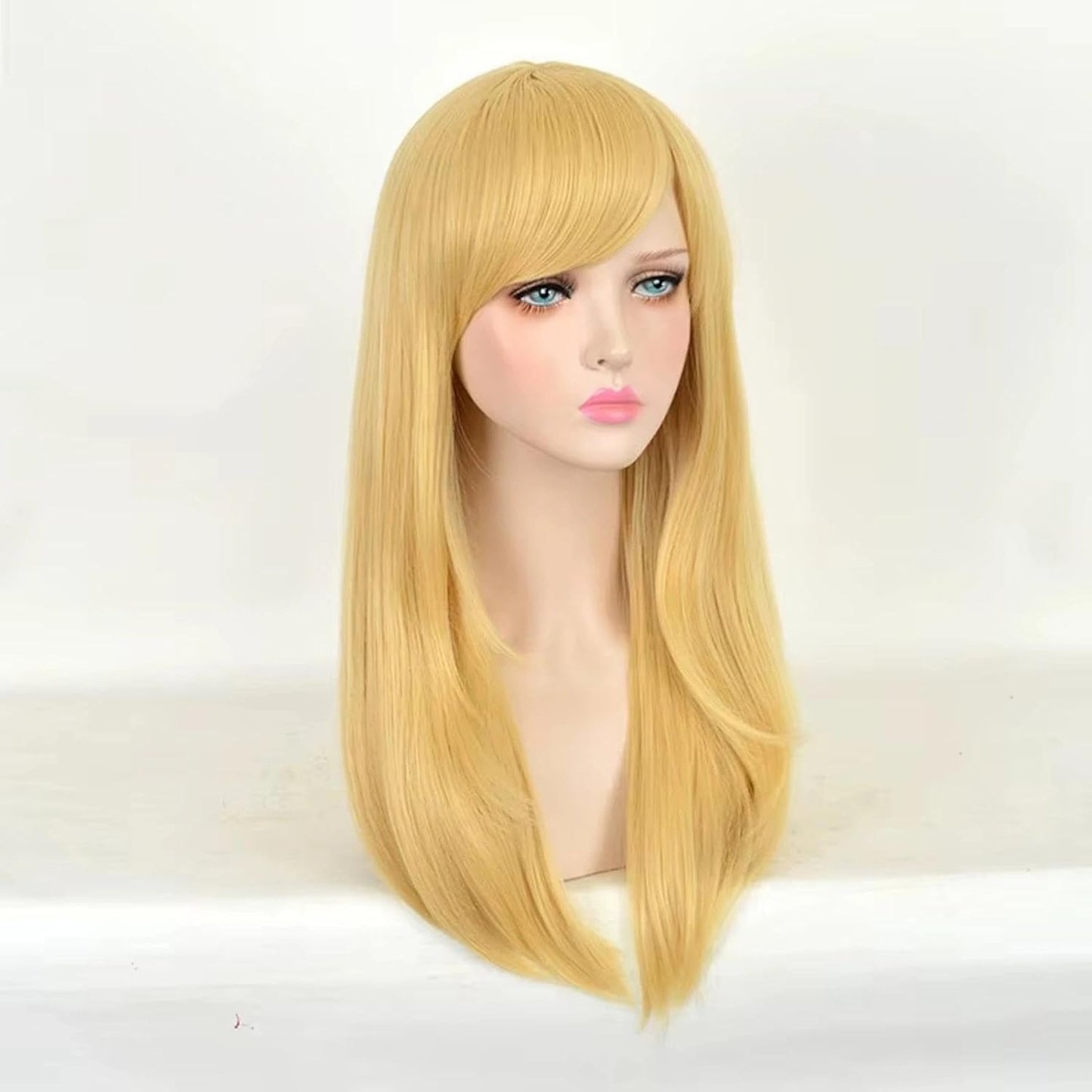 Cute Pink Ponytail Wig Akiyama Mizuki Anime Cosplay Long Curly Hair Wigs with Bangs Heat Resistant Synthetic Wigs