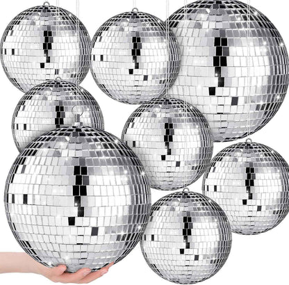 3-15cm Silver Ball Christmas Decoration Hanging Christmas Tree Pendant Ornament Party for Home Decor Xmas New Year Accessories