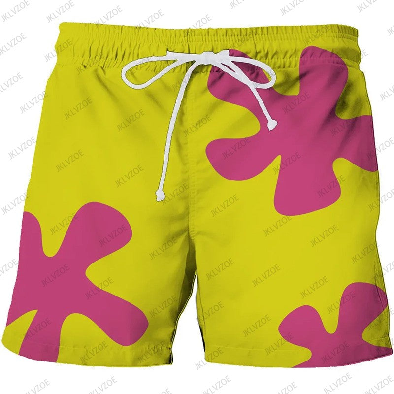 3D Anime Summer New Patrick Star Board Shorts Trunks Quick Dry Beach Swiming Shorts Women Men Hip Hop Short Pants Beach Clothes
