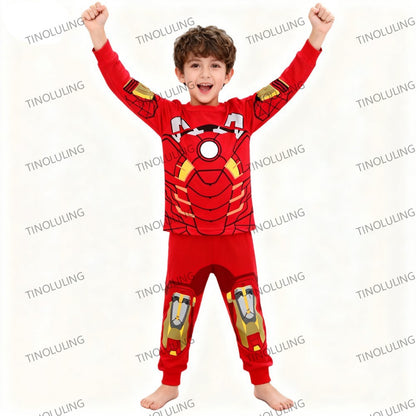 Autumn Kids McQueen Boutique Pajamas Sets 100% Pure Cotton Mickey Minnie Elsa 2pcs Pyjamas for Baby Boys Girls Toddler Sleepwear