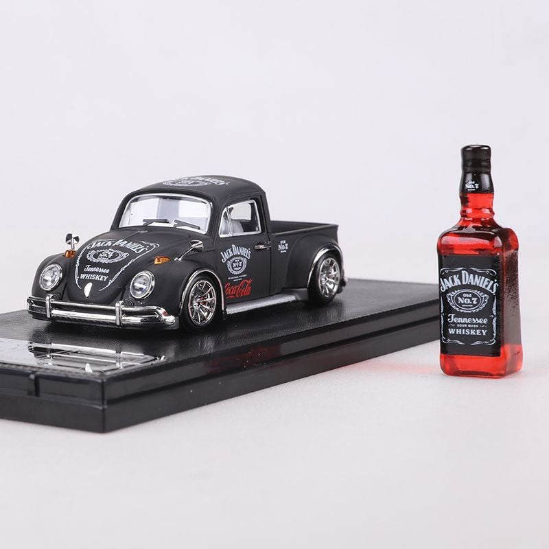 Liberty64 1:64 Scale Beetle Convertible Pickup Die-Cast Car Model Gulf Oil Series Custom Toys Miniature Alloy Simulation Vehicle
